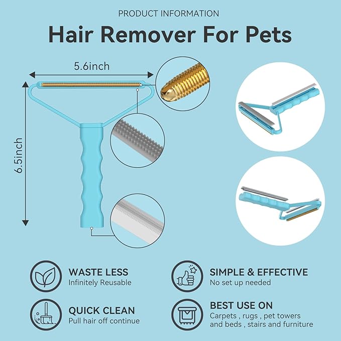 Carpet Rake,Lint Remover,Carpet Rake for Pet Hair Removal,Lint Brush,Lint Shaver for Carpets, Car Mat,Couch,Pet Bed,Furniture & Rug(3-Pack)