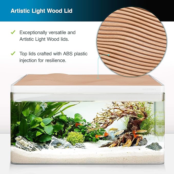 Cedar Wood Grain Top Lid for Clairnara Harmony Aquatic Tank