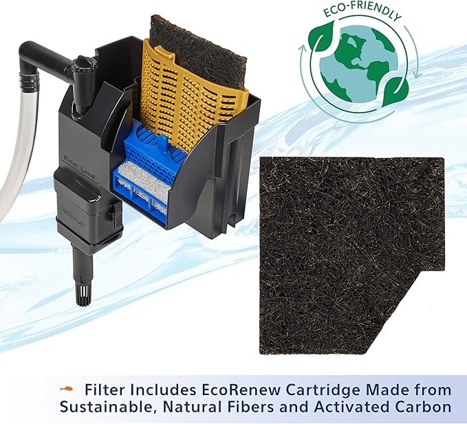 Aqueon Aquarium Fish Tank SmartClean Power Filter with EcoRenew Filter Cartridge, 30-50 Gallons