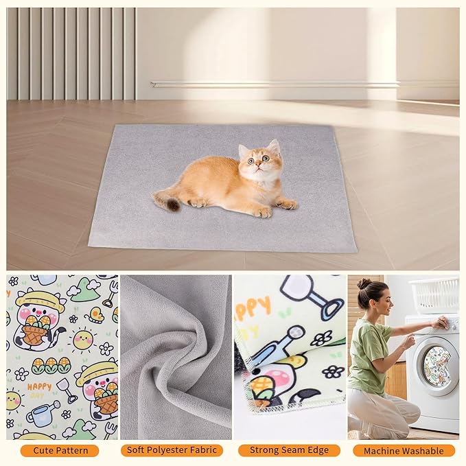 Cat Wrap for Grooming,Cat Wrap for Cutting Nails,Self-Adherent Soft Cat Blanket，Restrain The Cat to Keep Calm,Anti-Bite, Anti-Scratch, Wrap Anti-Escape Grooming Bags for Cats (Within 6lbs)