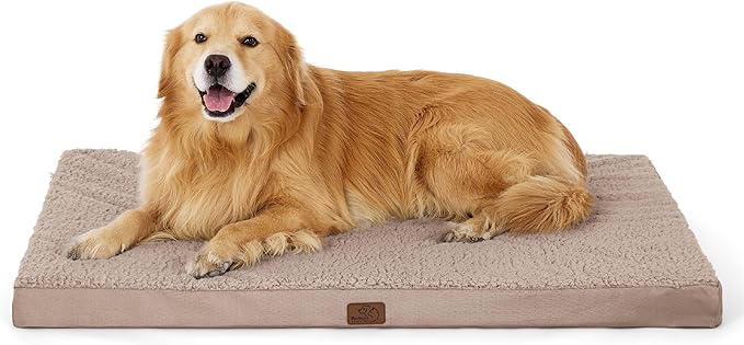 Bedsure Dog Beds Large Sized Dog - Extra-Large Orthopedic Waterproof Puppy Bed with Removable Washable Cover, Egg Crate Foam Pet Mat, Suitable for Pet Up to 100 lbs