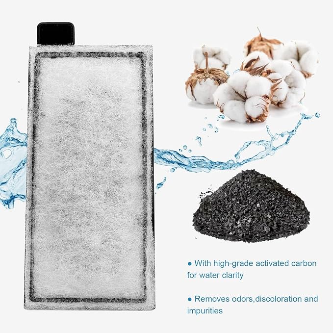 AQQA 8 Pack Aquarium Filter Cartridge Replacement Fish Tank Filter Cartridge for Aquarium Internal Filter (Small)