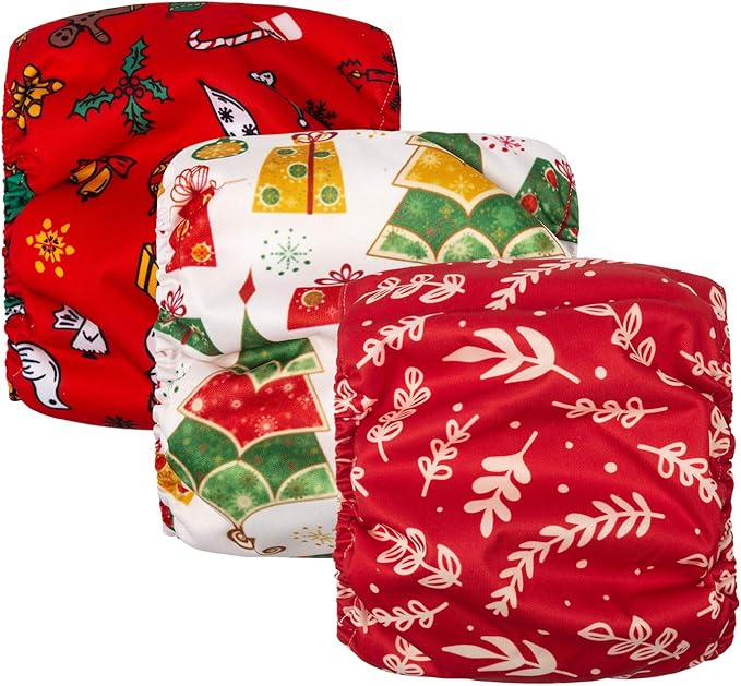 CuteBone Christmas Reusable Male Dog Wraps XL DM17XL