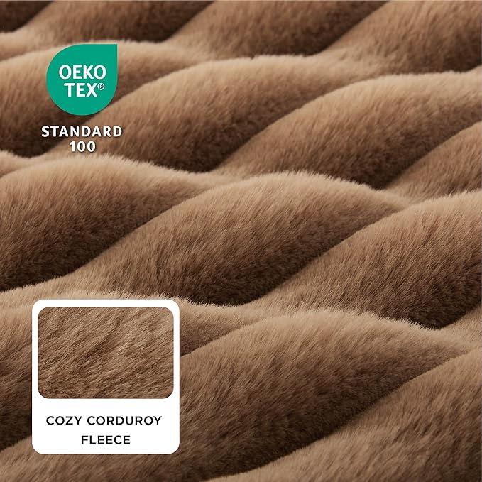 Bedsure Orthopedic Dog Beds Large Sized Dog, Waterproof Memory Foam Pet Bed with Sides, Non-Slip Bottom and Egg-Crate Foam Large Pet Couch Sofa with Washable Removable Corduroy Cover, Brown