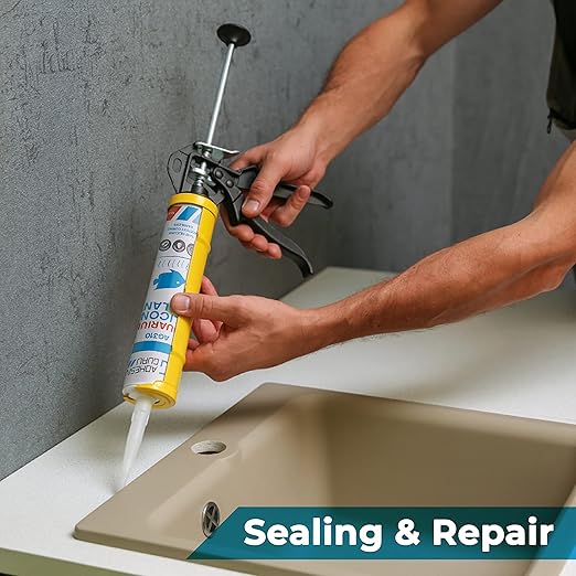 Aquarium Silicone Sealant Clear (2x10.5 floz) 100% Silicone, Waterproof Aquarium Safe, Non-Toxic Fish Tank Glue, Solvent Free, Rapid Curing, Strong Adhesion, Transparent, 2 Pack