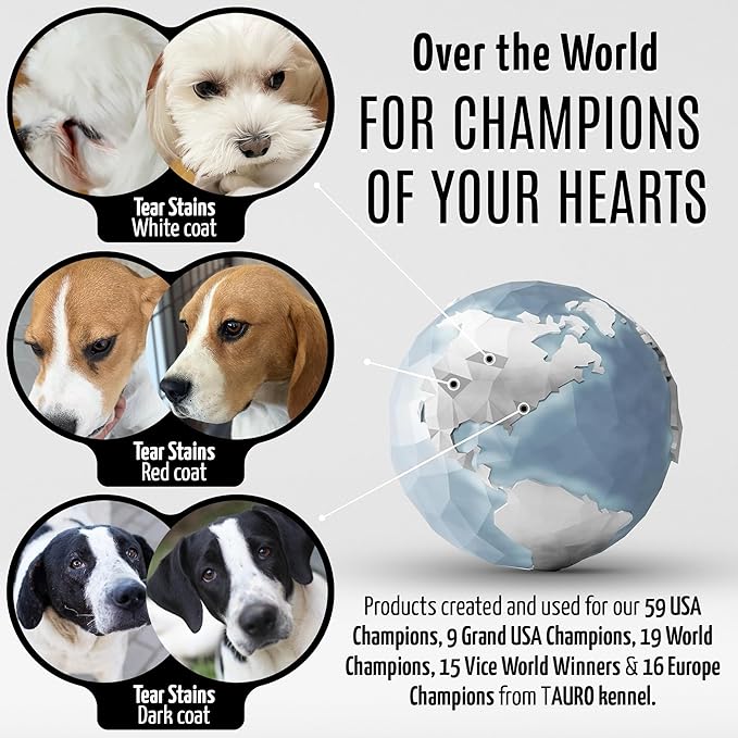 Clear Eyes Solution Set 6in1 Multi-Functional Pure Mist and Stainless Look Clay Mask - Tear Stain Remover, Eye Cleaner - Eye Care Ear Care Grooming Treatment for All Dogs and Cats Eyes