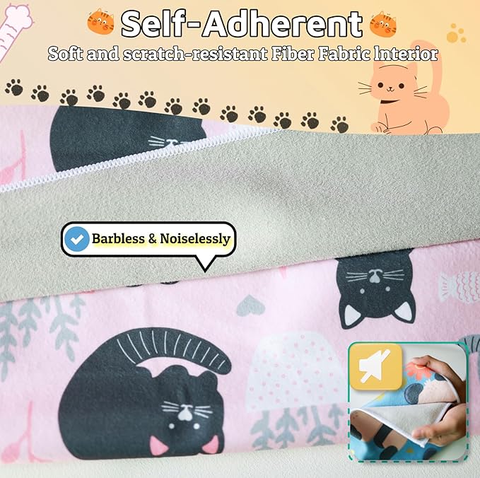 Cat Wrap for Grooming-Premium Cat Grooming Wrap Cat Restraint for Nail Clipping, Self-Adherent Soft Cat Blanket to Wrap Cat Anti-Scratch Anti-Escape Grooming Bag (Pink, L(Within 9lbs))