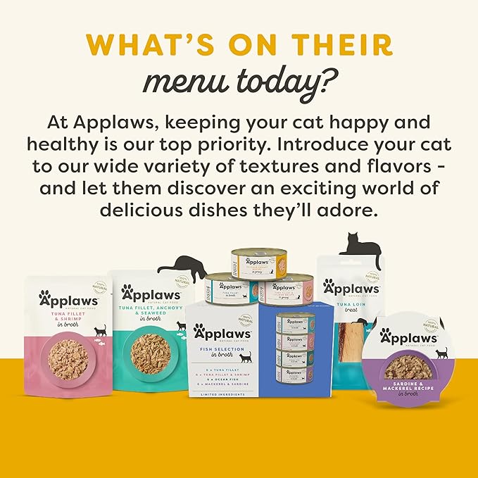 Applaws Natural Wet Cat Food in Broth, Limited Ingredient Canned Wet Cat Food, No Additives, Made with Natural Ingredients, Chicken Breast in Broth (6 x 5.5oz Cans)