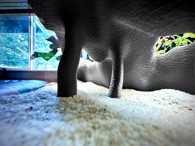 Aquarium & Terrarium Corner Cave – Faux Mangrove Root Hideout for Fish, Shrimp, Geckos, Snakes – Natural-Look Reptile Tank Decor in Textured Root Style (Charcoal, 7.5" x7.5''x4)