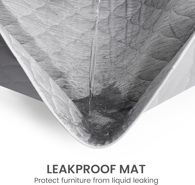 Cozy Bliss Leakproof Cooling Blanket for Small Dogs, Q-Max>0.4, Durable & Washable Dog Cooling Mat for Hot Weather, Soft Pet Throw & Couch Protector for Puppies & Cats, 25x35 Inch, Heather Silver Grey