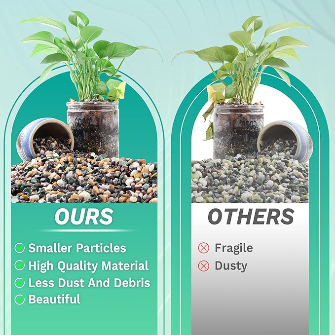 AVALUTION Aquarium Gravel for Plants -18lb Fish Tank Gravel for Succulent Cactus & Bonsai, 1/4Inch Decorative River Rocks Pebbles for Gardening, Flower Pots, Landscaping, Terrarium