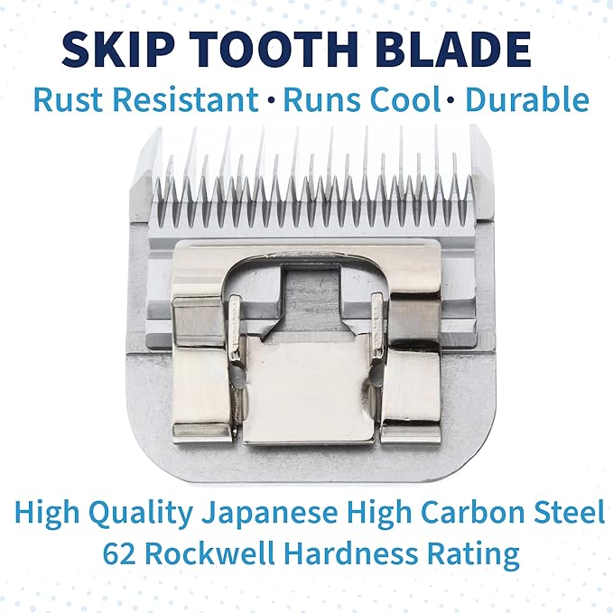 Detachable A Series 5 Blade Dog Grooming Skip Tooth Cuts Length 1/4" - 6.4mm Japanese High Carbon Steel Dog Clippers for Grooming | Detachable Clipper Blade 5 (Compatible A5 Series(B5)