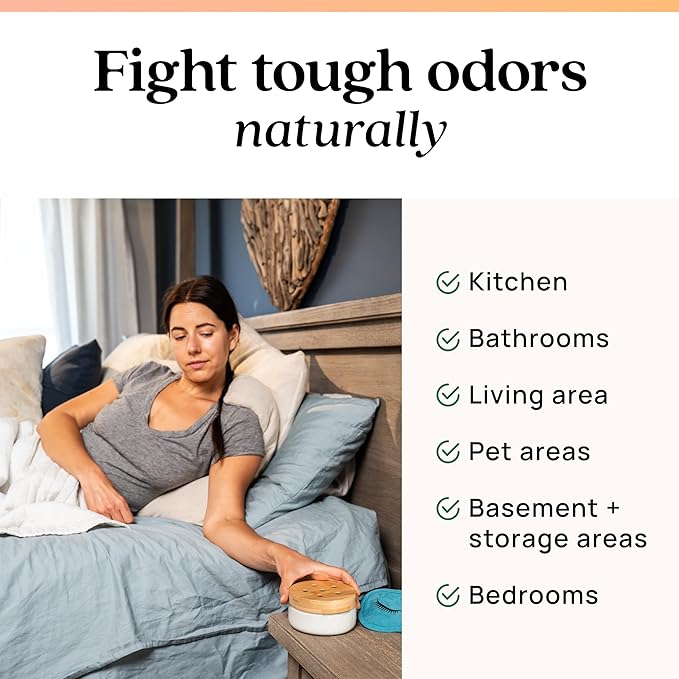 Azuna All-Natural Odor Remover Gel Refill Pouch | Air Purifier with Tea Tree Oil | Plant-Based & Long Lasting | For Pet Odors, Smoke & Strong Odors | Simply Citrus, 12 oz.