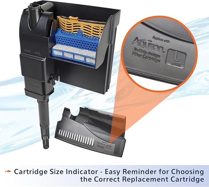 Aqueon Aquarium Fish Tank SmartClean Power Filter with EcoRenew Filter Cartridge, 30-50 Gallons