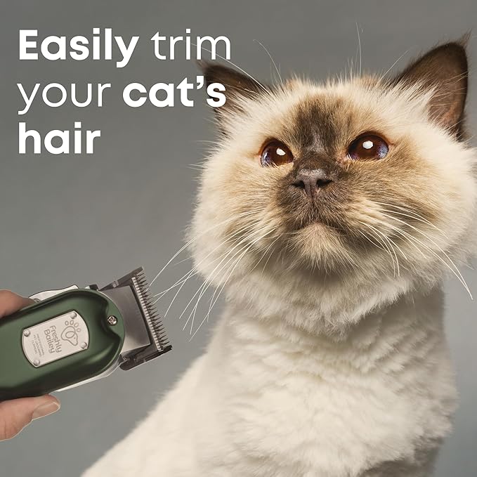 Cat Clippers for Matted Hair - Matted Cat Fur Remover - Low Noise Grooming Trimmer & Shaver | Pet Clippers for Long Hair Cats | Professional Pet Shaver with Detachable Guards