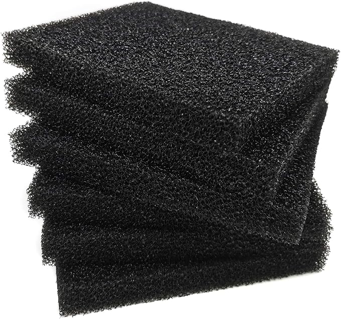 Aquarium Bio Fitler Media Sponge, 6.28 x 5.5 x 0.78 inch 6 Pcs Foam Filter Pad Inserts for ML350