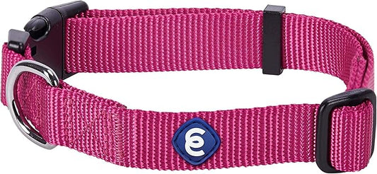 Blueberry Pet Essentials Small Dog Collar in Very Berry | Adjustable & Eco-Friendly Durable Nylon Strap | Classic Collar for Small Dogs, Boy & Girl Pets