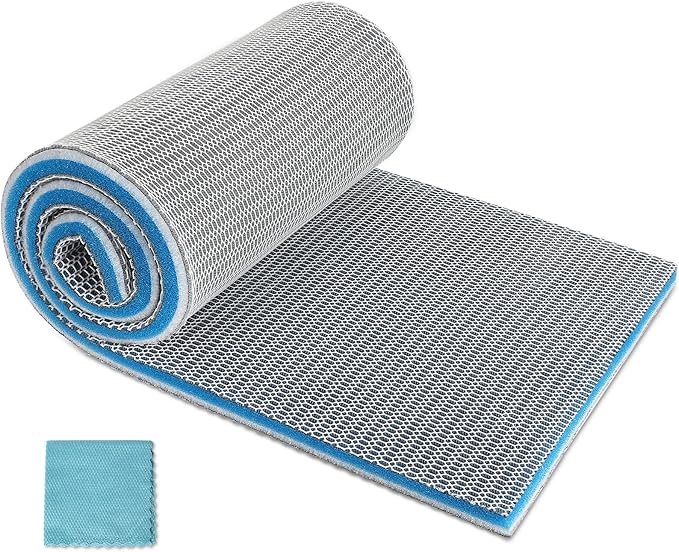 Aquarium Filter Media, Upgraded 8-Layer Filter Sponge Pad for Fish Tank and Pond, Super Filtering Effect, Cut to Fit, Reusable and Washable Aquarium Filter Floss (11.8” x 15.7”)