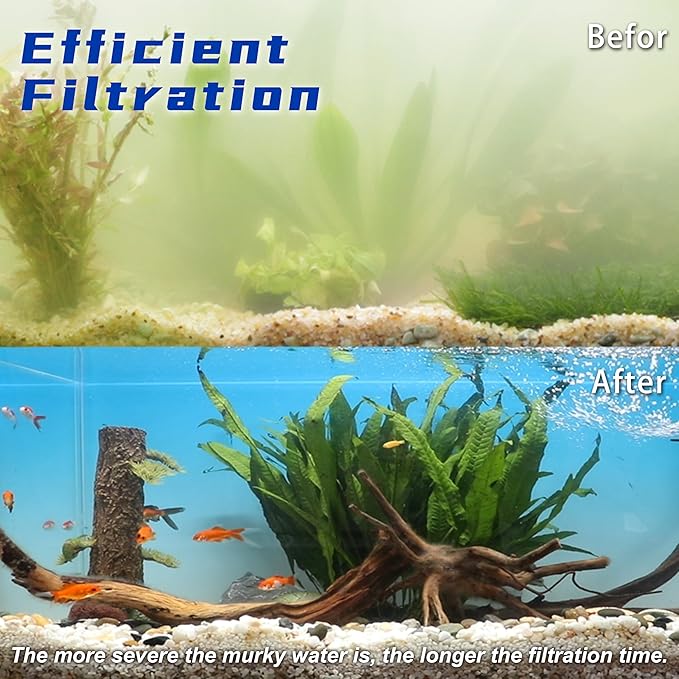 Aquarium Filter for 100-300 Gallons Tank, Powerful 660GPH Internal Fish Tank Filter, Pump Submersible Filter with Sponge for Large Fish Tanks, Turtle Tanks