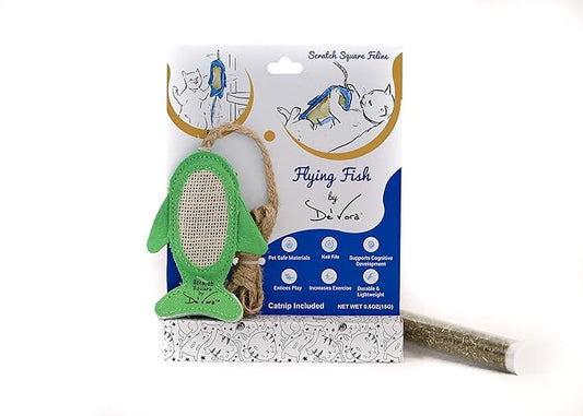 De' Vora Cat Scratcher Toy - Scratch, Play & File - Catnip Toys for Scratching Post - Cat
