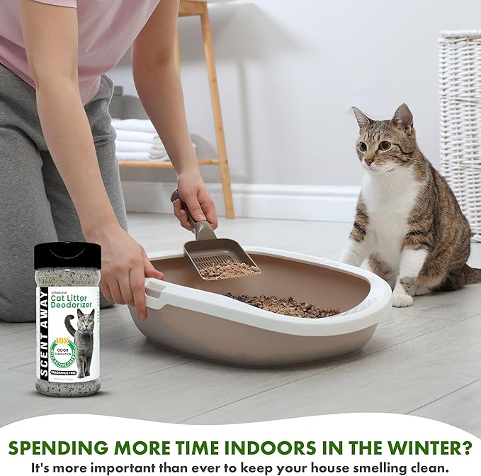 Cat Litter Deodorizer | Litter Box Odor Eliminator | Fragrance-Free with Active Carbon | Eliminates Cat Odors and Smells to Keep Your Home Fresh and Clean (25 LBs)
