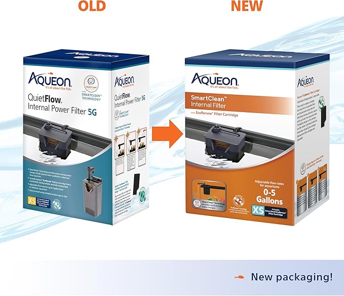 Aqueon QuietFlow Internal Filter with SmartClean Technology, Extra Small