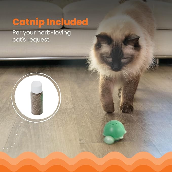 Catstages Wobble Turtle Catnip Diffuser Refillable Cat Toy