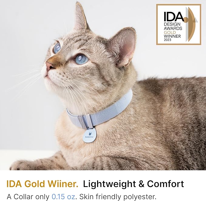 Safety Cat Collar Pro, Lightweight Elastic Release Non Breakaway Cat Collar Adjustable with Snap Fastener for Kitten All Small Large Cats, US IDA Gold Award (Monet Purple, S 5.9-11.8")