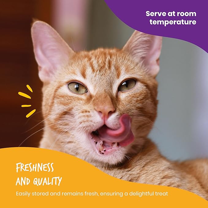 Beefeaters Cat Treats Variety Pack Lickable Puree 48ct – Salmon, Tuna & Chicken, Grain-Free, Taurine-Enriched, Ideal for Training & Interactive Feeding