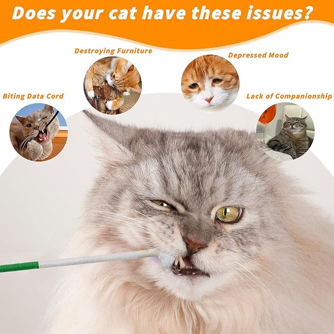 3pcs Safe Cat Rope Toy,Teeth Clean Toy for Cat, Cat Chew Toys for Indoor Cat,Kitten Interactive Toys