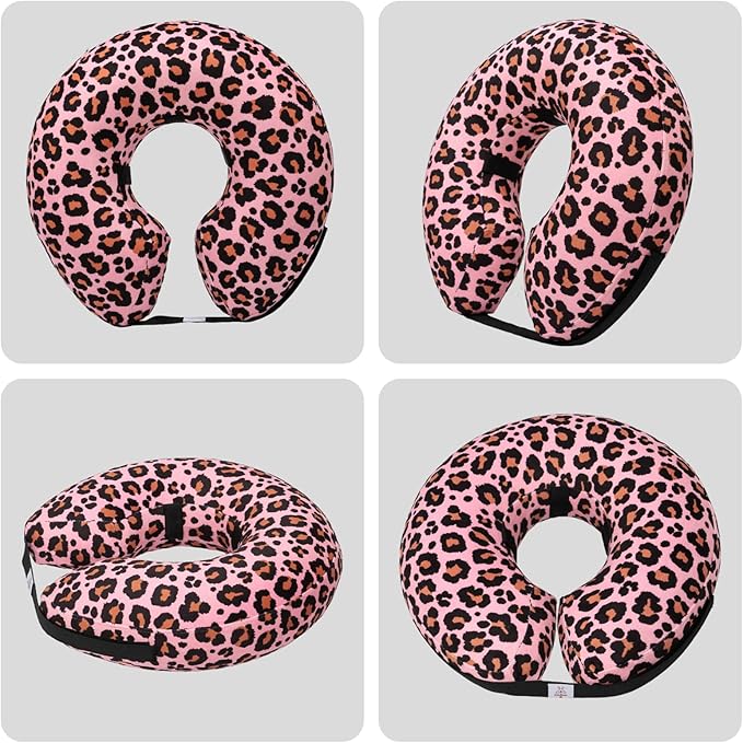 CuteBone Inflatable Dog Neck Donut with Removable Soft Fleece Covers for Small/Medium/Large Dogs and Cats After Surgery GWB10XL