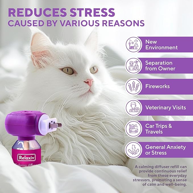 Beloved Pets Cat Calming Diffuser & Pet Anti Anxiety Products - Feline Calm Pheromones Plug in & Cats Stress Relief Comfort Helps with Pee, New Zone, Aggression (2 Pack (2 Diffusers + 2 Refills))