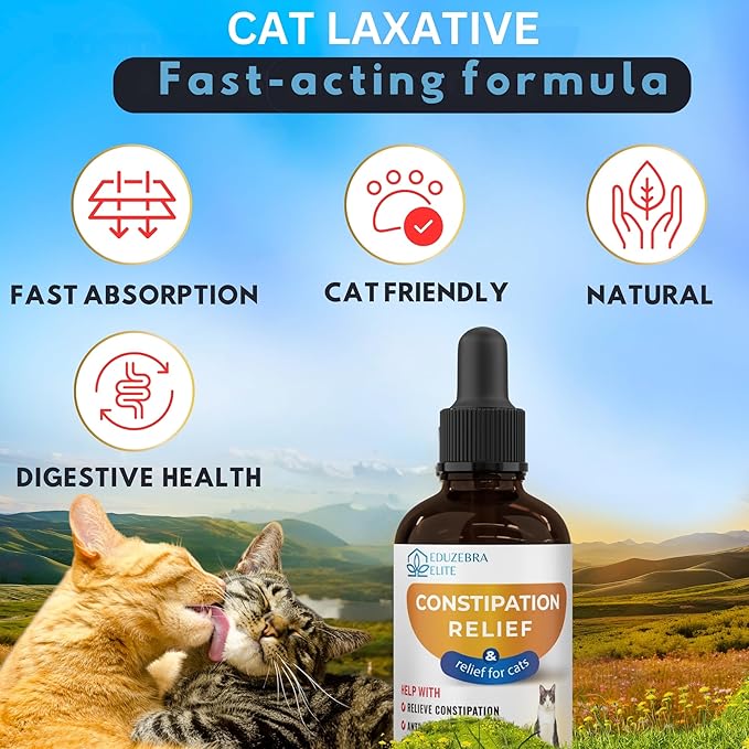 Cat Constipation Relief, Constipation Relief for Cat, Cat Laxative Constipation Relief, Cat Stool Softener, Cat Laxative, Promotes Digestive Health.