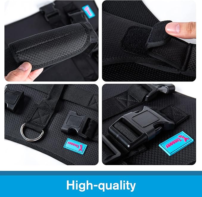 Dog Lift Harness, Rehabilitation Lifts Vest for Dogs, Support & Recovery Sling, Adjustable Breathable Lifting Straps for Old, Joint Injuries, Arthritis, Paralysis Dogs Walk (S, Black)
