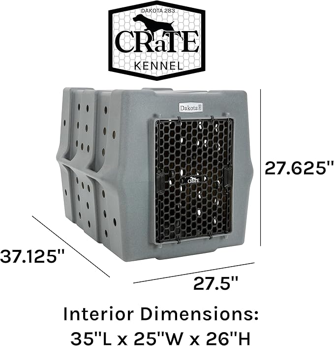 Dakota 283 Crate - Canine Rough and Tough Economy Kennel (Coyote Granite, Large)