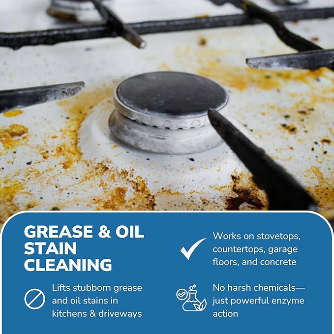 BIRD BARRIER Product Image Dissolve-It Enzyme Cleaner Concentrate |1 Quart Ready to use | Bird Dropping Remover, Pet Urine & Odor Eliminator for Carpets, Hardwood Floors, Drains & Grease Traps