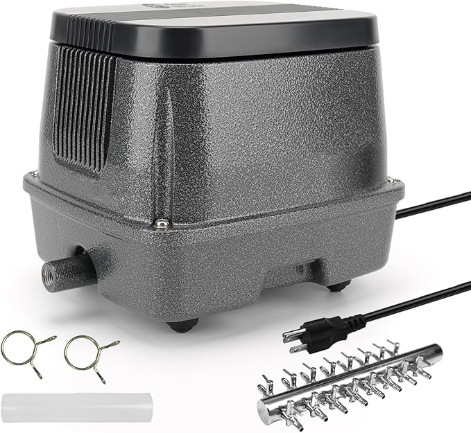 AquaMiracle Linear Air Pump, 635/950/1600/4000GPH Pond Bubbler Septic Air Pump, Energy-Efficient Pond Aerator for Outdoor Ponds, Aquariums, Hydroponics, Waste Treatment