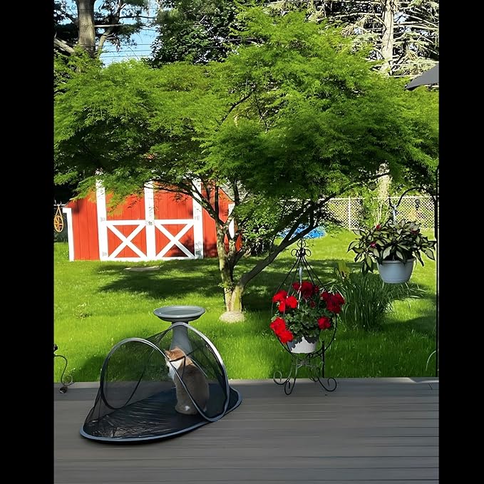 Cat Tent Outdoor, Pet Enclosure Tent Suitable for Cats and Small Animals, Indoor Playpen Portable Exercise Tent with Carry Bag（Black）