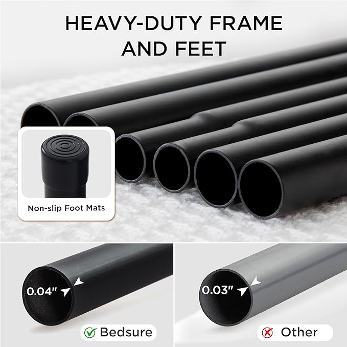 Bedsure Outdoor Elevated Dog Bed Large Sized Dog, Portable Indoor & Outdoor Cooling Raised Cot Pet Hammock Bed with Skid-Resistant Feet, Frame with Breathable Mesh, Khaki, 49 inches