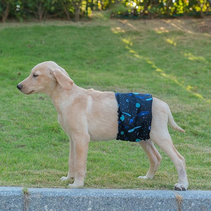 CuteBone Reusable Doggie Diapers Male Dog Wraps XS 3 Pack Washable Puppy Belly Bands Small DM11XS