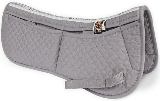 ECP Equine Comfort Products Adjustable Shock Absorbing Memory Foam Half Saddle Pad, Injury Prevention & Pressure Relief, Customizable Fit, Breathable for All Riding Styles