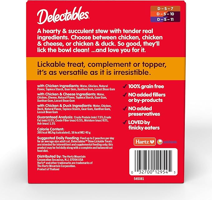 Delectables Non-Seafood Stew Lickable Wet Cat Treats, Variety Pack, 1.4 Ounce (Pack of 12)
