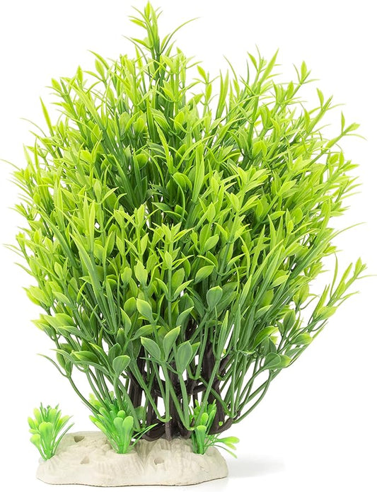 BEGONDIS Aquarium Decorations Fish Tank Artificial Green Water Plants Made of Soft Plastic