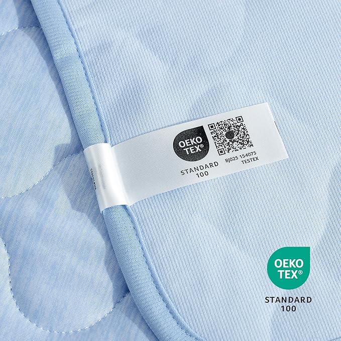 Cozy Bliss Leakproof Cooling Blanket for Large Dogs – Q-Max>0.4, Durable & Washable Dog Cooling Mat for Hot Weather, Soft Pet Throw & Couch Protector for Multiple Pets 60x80 Inch, Heather Cool Blue