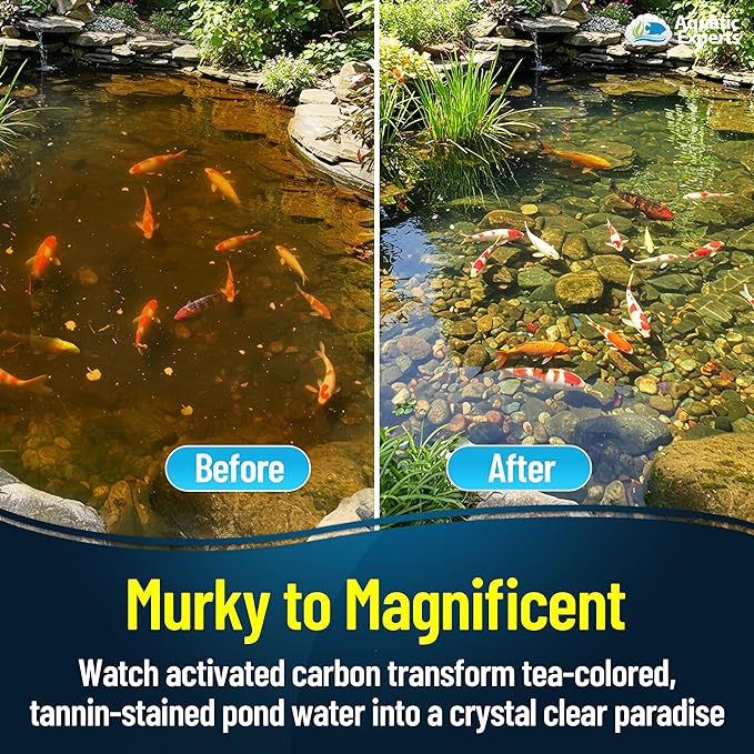 Aquarium Carbon Pad - Cut to Fit Carbon Infused Filter Pad Media for Crystal Clear Fish Tank and Ponds (24 Inch Width, 72 Inch Long)